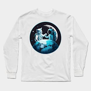 Astronaut Kitty Long Sleeve T-Shirt